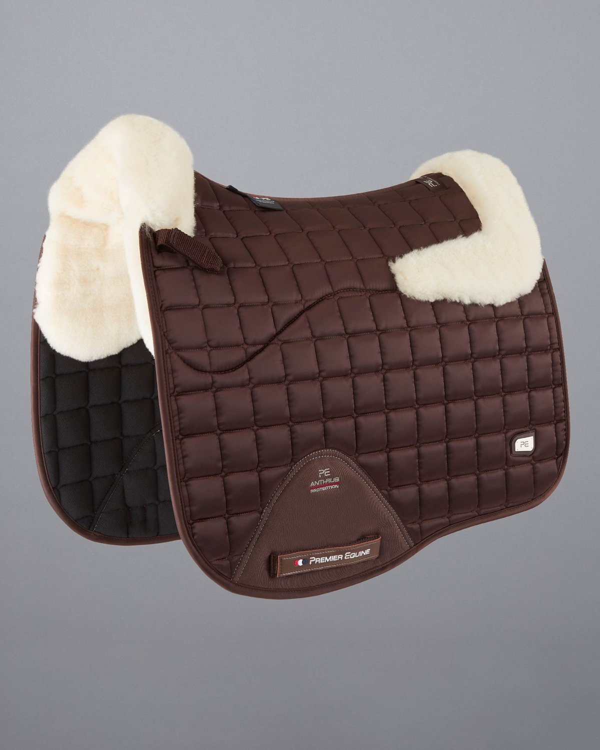 Premier Equine Atlantis CC Satin Wool Dressage Square Brown/Natural Wool