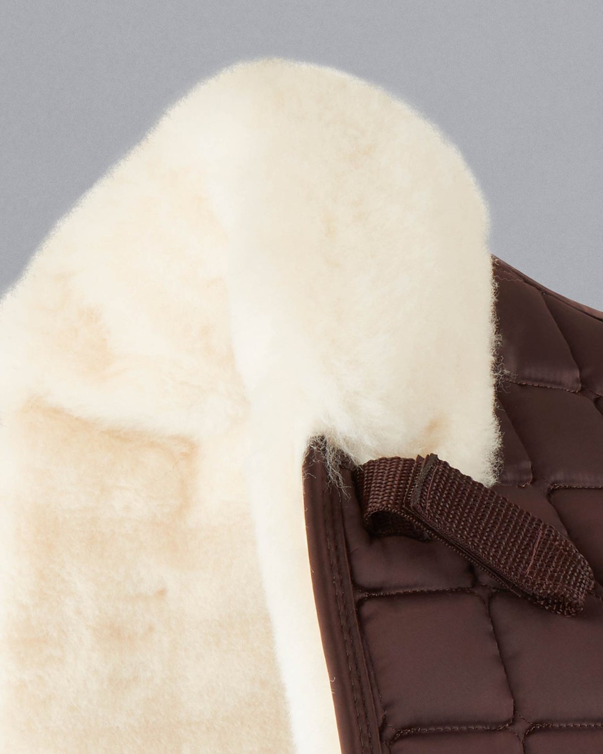 Equiflair Brown Satin Dressage Saddle Pad w/ Merino Wool - Comfort & Style