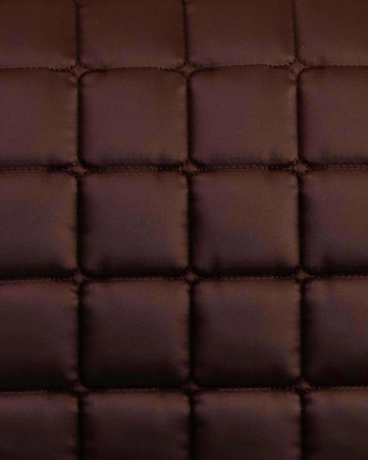 Brown Satin Wool Dressage Saddle Pad | Equine Close Contact Quilted Pad