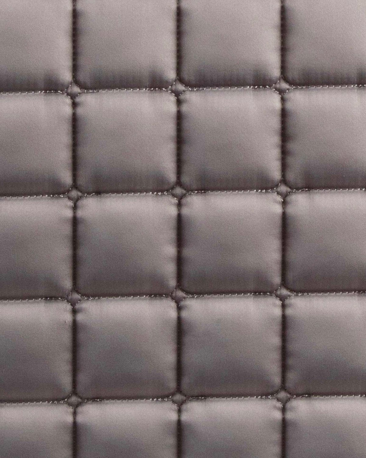 Grey Quilted Dressage Saddle Pad with Merino Wool Lining | Equiflair Premier Equine Atlantis CC Satin Close Contact