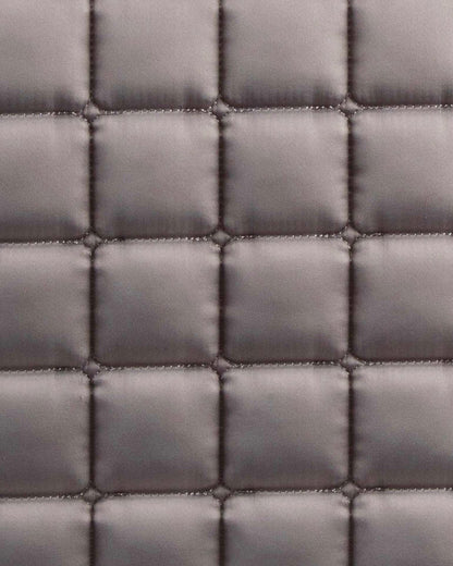 Grey Quilted Dressage Saddle Pad with Merino Wool Lining | Equiflair Premier Equine Atlantis CC Satin Close Contact