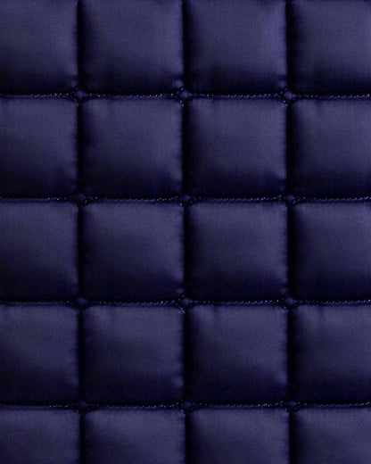 Premier Equine Atlantis Navy Quilted Dressage Saddle Pad - Satin Wool Design