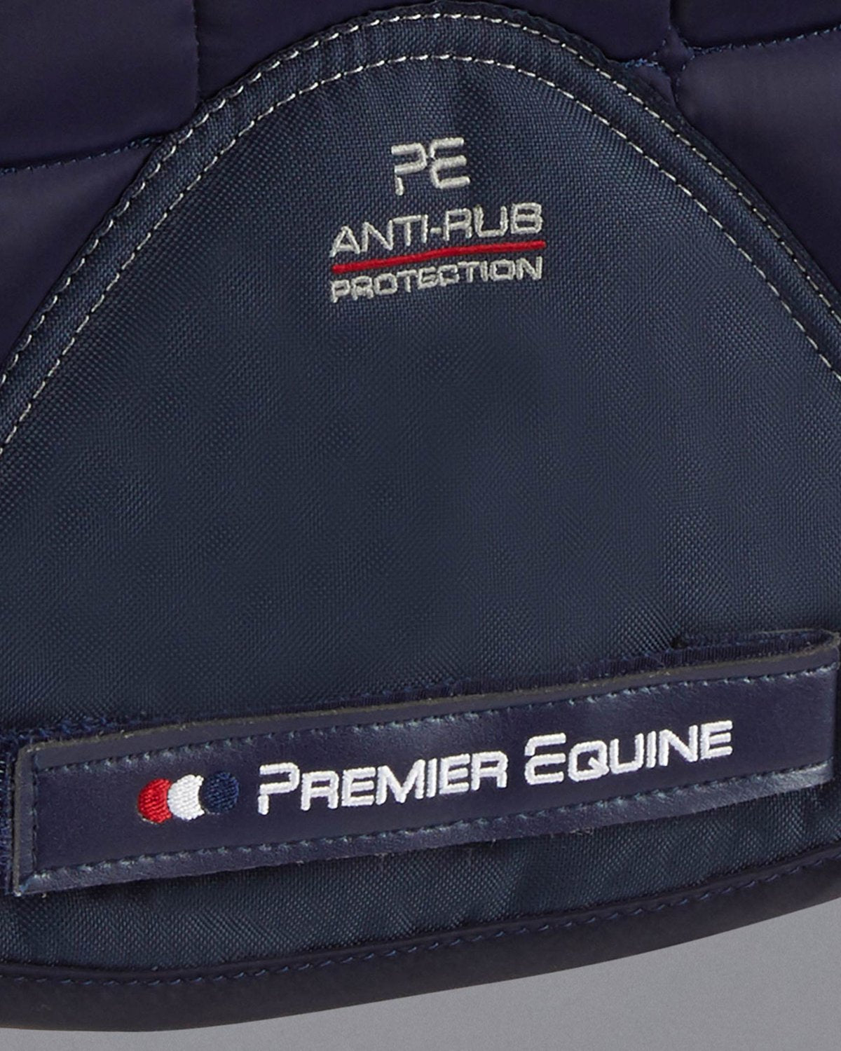 Premier Equine Atlantis Navy Dressage Saddle Pad - Anti-Rub Wool Lined, High Wither Design, Square Quilted, Close Contact Comfort