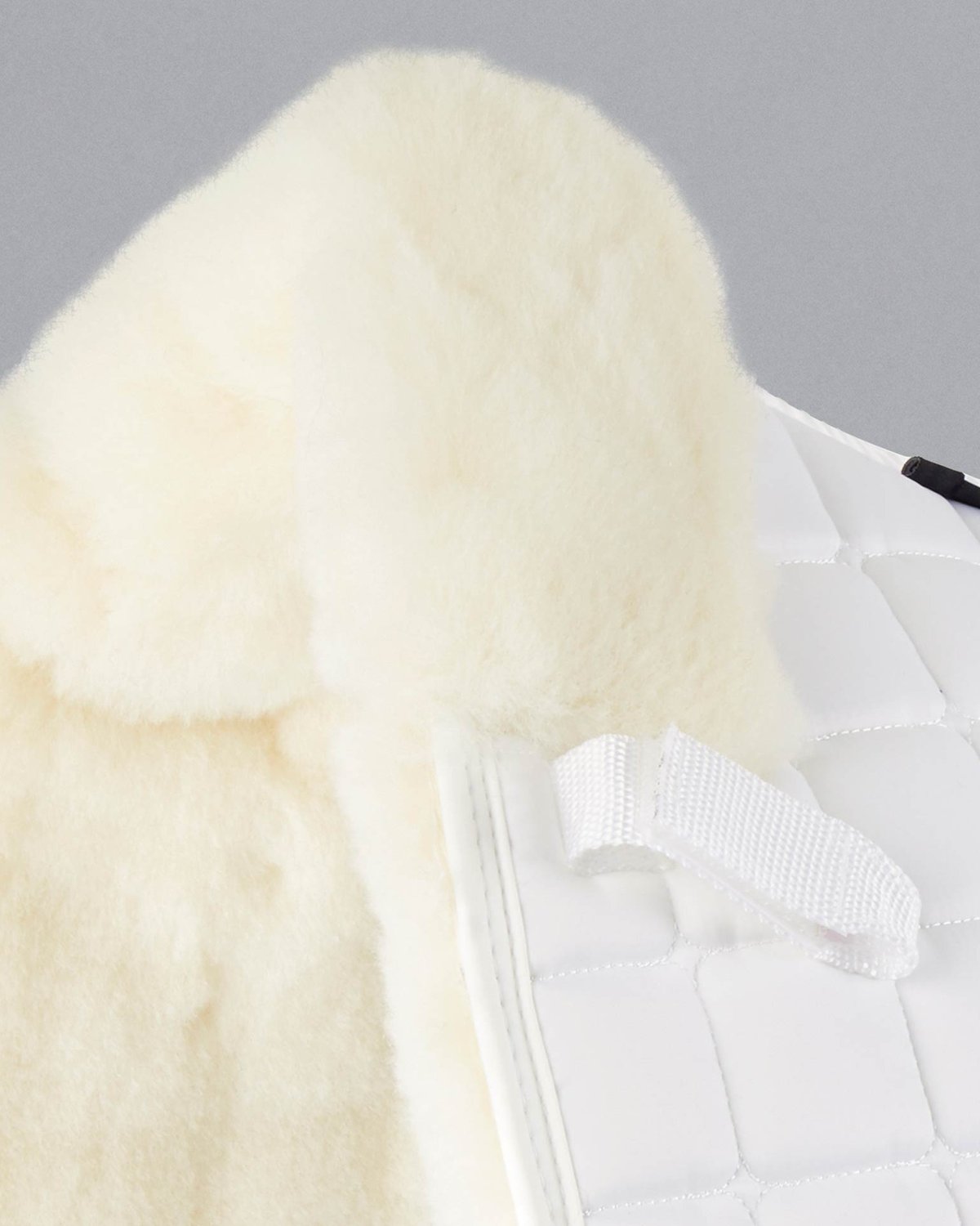PREMIER EQUINE Atlantis Dressage Saddle Pad - Satin, Wool, White - Equiflair | Luxury Horse Riding Equipment