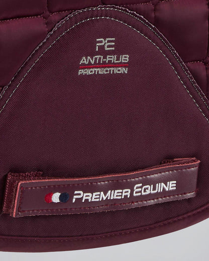 Premier Equine Atlantis Wine Dressage Saddle Pad: Wool Lined, Anti-Rub Protection, Equestrian Tack