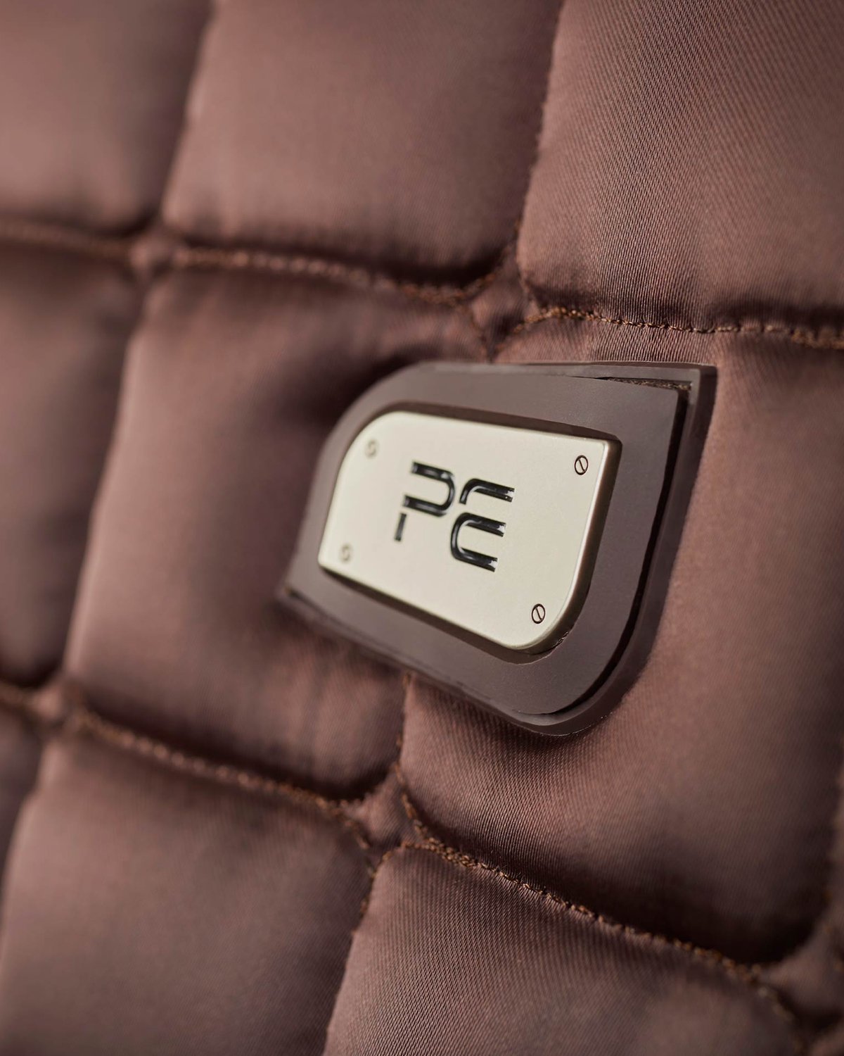 Premier Equine Atlantis Brown Wool GP/Jump Saddle Pad - Close Up