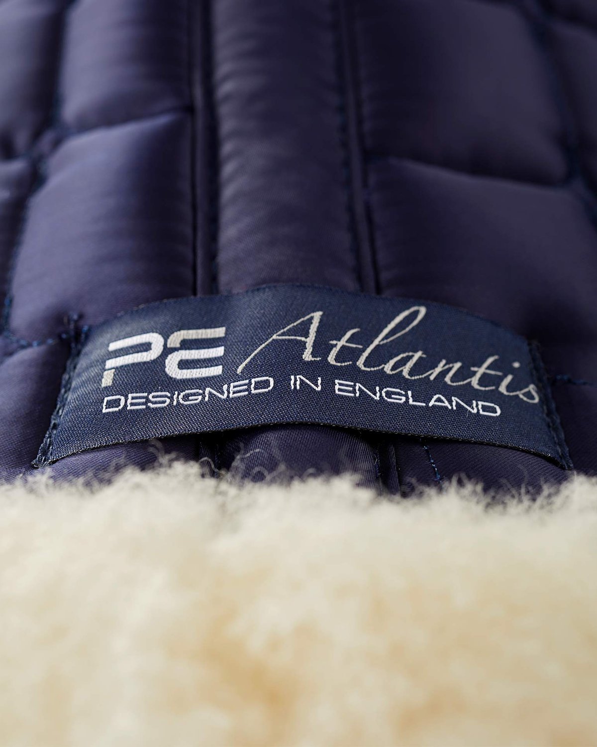 PREMIER EQUINE Atlantis Navy Wool Saddle Pad: GP/Jump Style, Designed in England