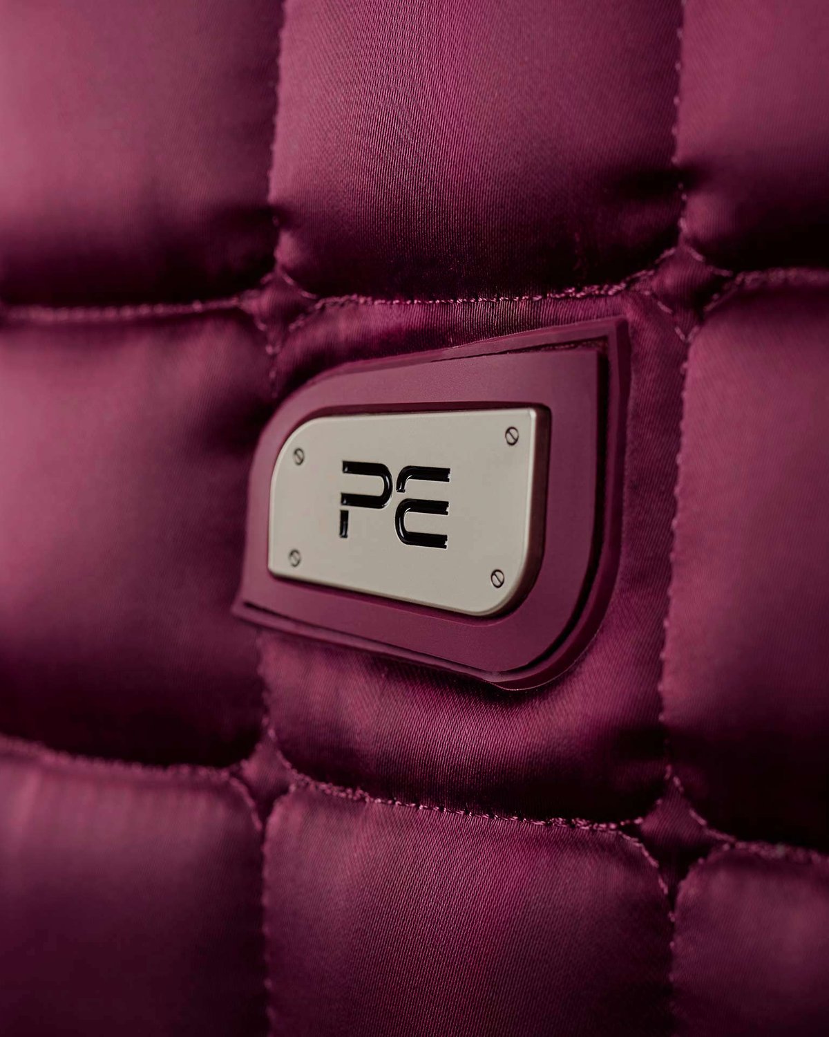 Premier Equine Atlantis Wine Quilted Saddle Pad with Wool Lining | Luxury Equestrian Gear