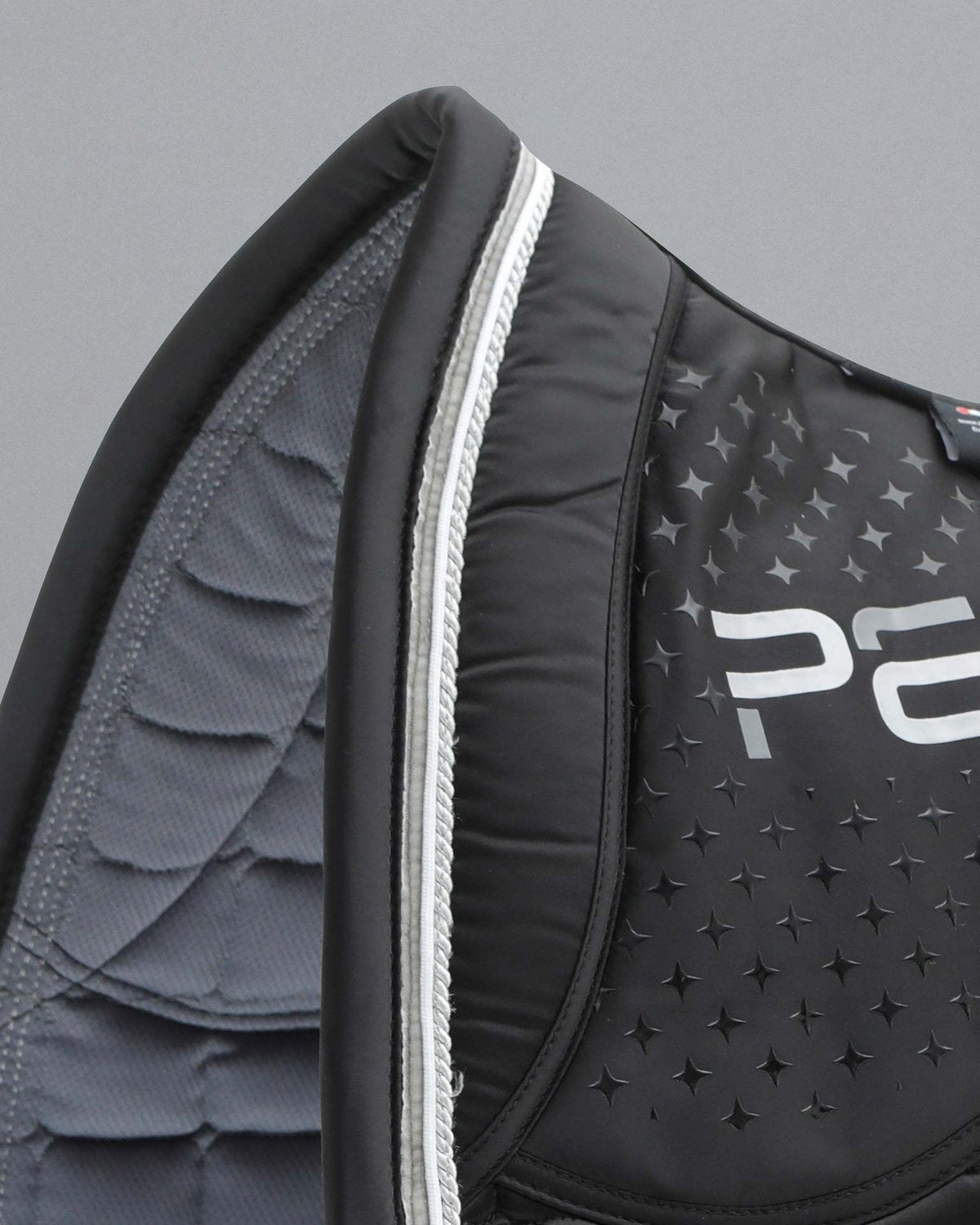 PREMIER EQUINE AZZURE DRESSAGE SQUARE BLACK. Anti-Slip Saddle Pad for Horse Riding.