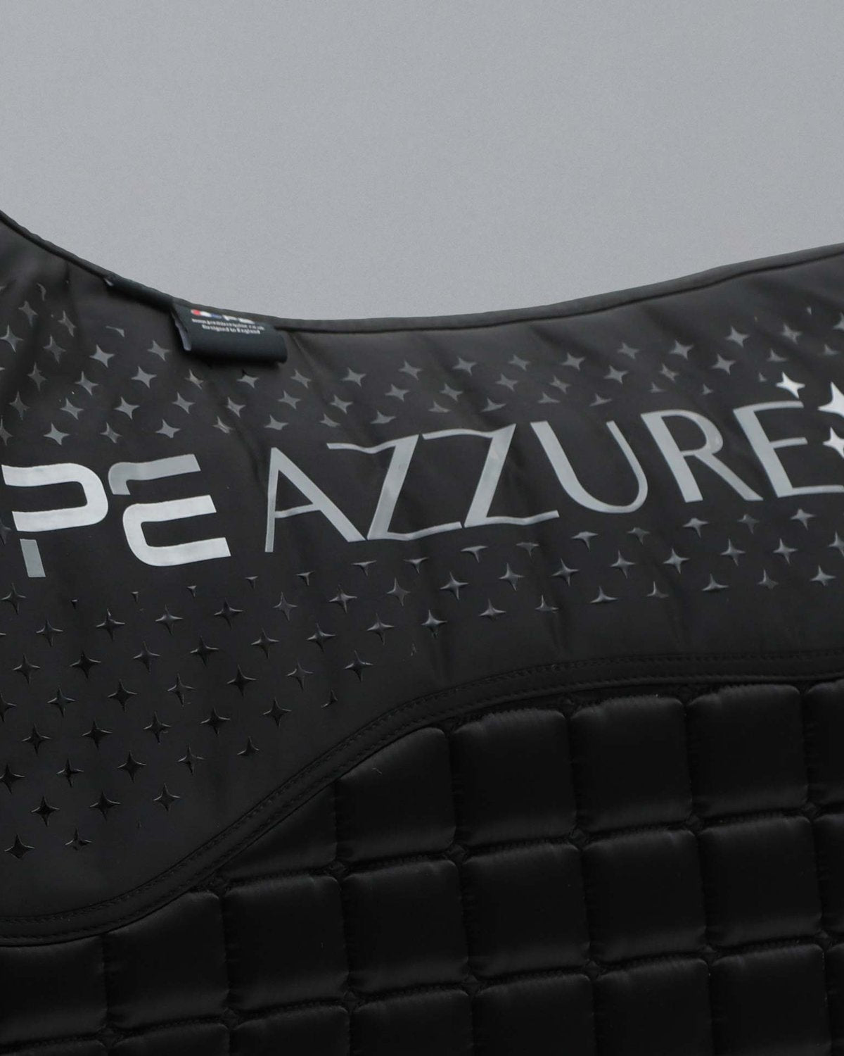 PREMIER EQUINE AZZURE Anti-Slip Satin Dressage Square Black Saddle Pad - High Wither, Comfort, and Style