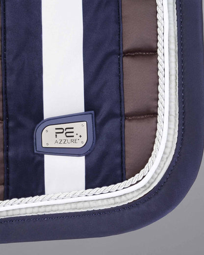 Premier Equine Azzure Saddle Pad: Brown Dressage Pad with Anti-Slip Tech Grip & Luxury Satin Finish - Shop Equiflair