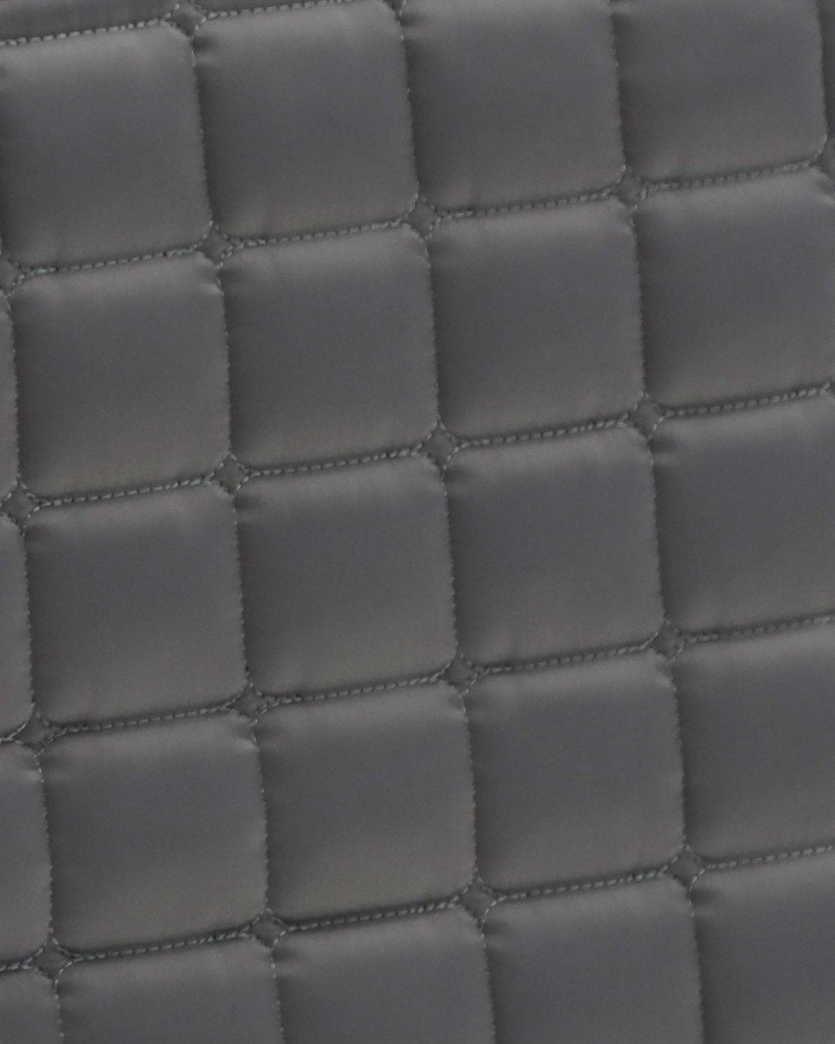 Grey Quilted Satin Pattern - Close-up of Azure Anti-Slip Dressage Square Saddle Pad