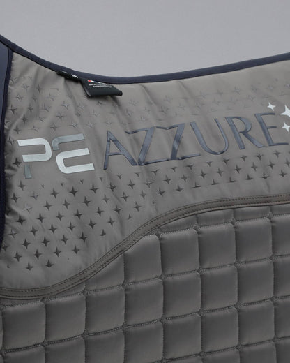Premier Equine Azzure Grey Dressage Saddle Pad: Anti-Slip, Satin Finish, Comfortable Horse Tack