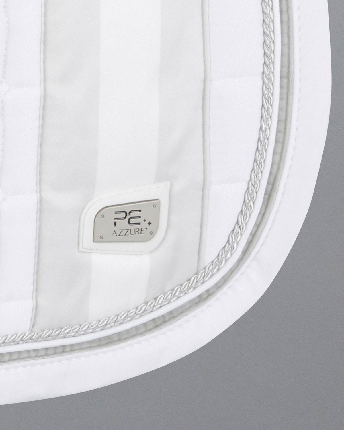 Premier Equine Azzure White Dressage Saddle Pad - Anti-Slip, Satin Finish. Equestrian Sport, Premium Quality