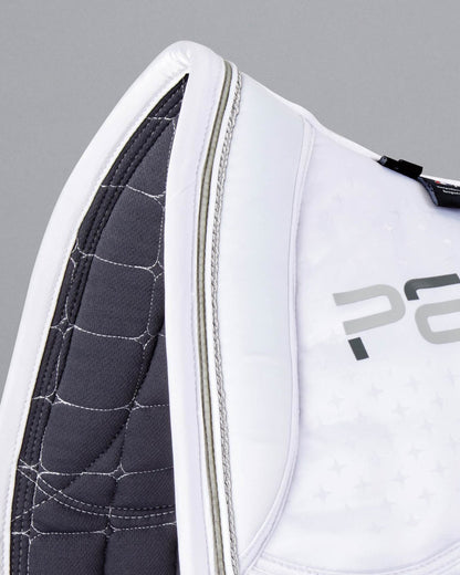 Premier Equine Azzure Anti-Slip White Satin Dressage Saddle Pad - Equiflair