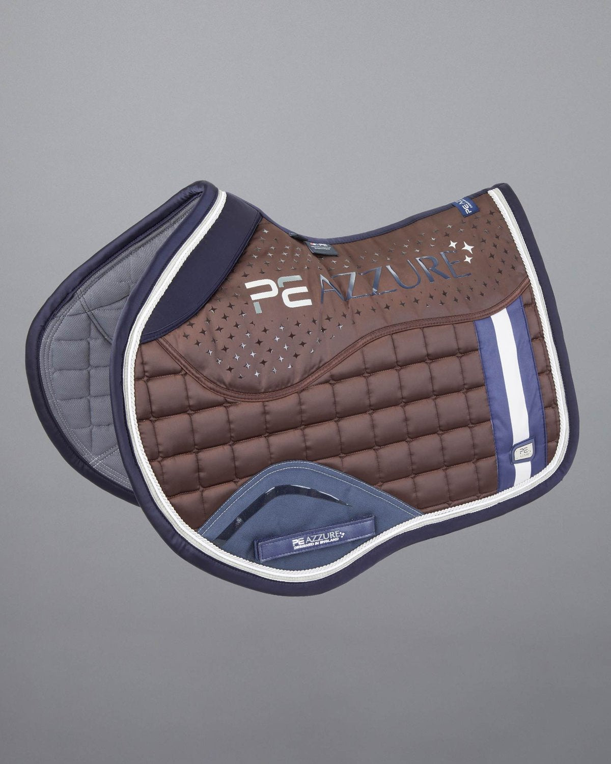 Premier Equine Azzure Brown Anti-Slip GP/Jump Saddle Pad - Equiflair