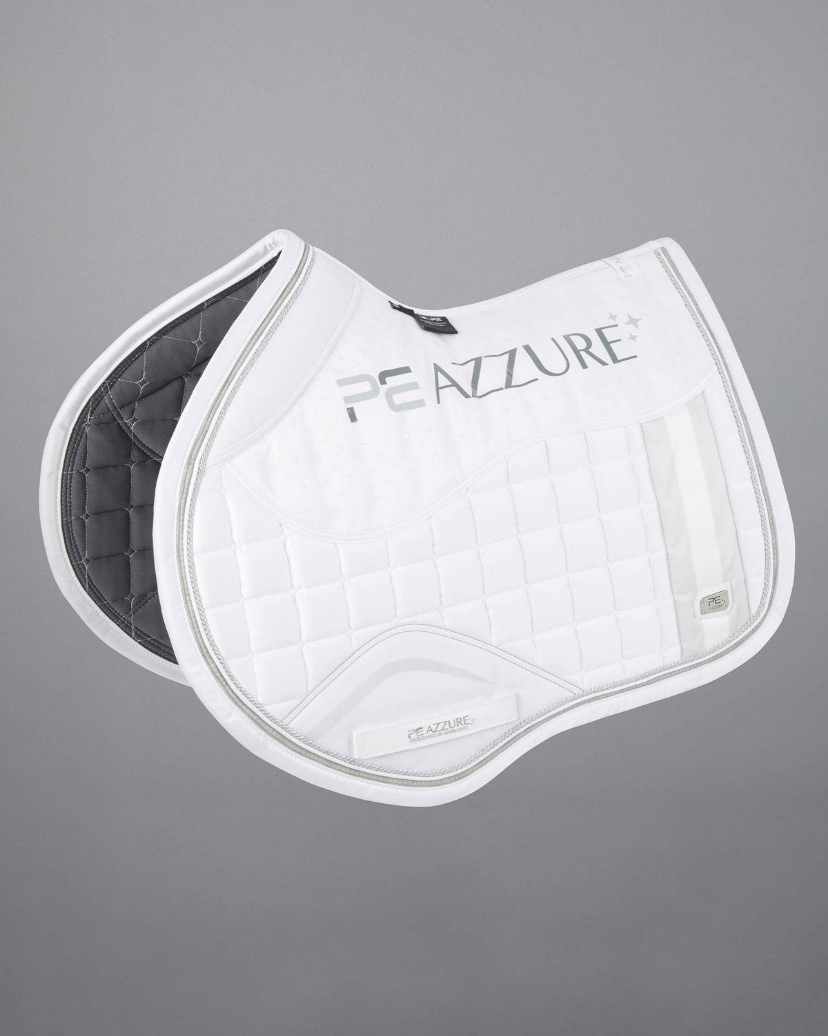 Premier Equine Azzure Anti-Slip White Satin GP/Jump Saddle Pad | Equiflair
