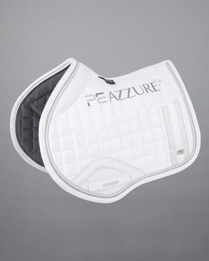 Premier Equine Azzure Anti-Slip White Satin GP/Jump Saddle Pad | Equiflair
