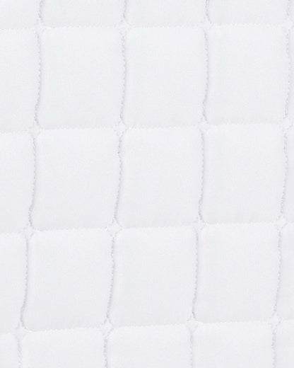 White Quilted Saddle Pad: Anti-Slip GP/Jump Square - Premier Equine (Equiflair)