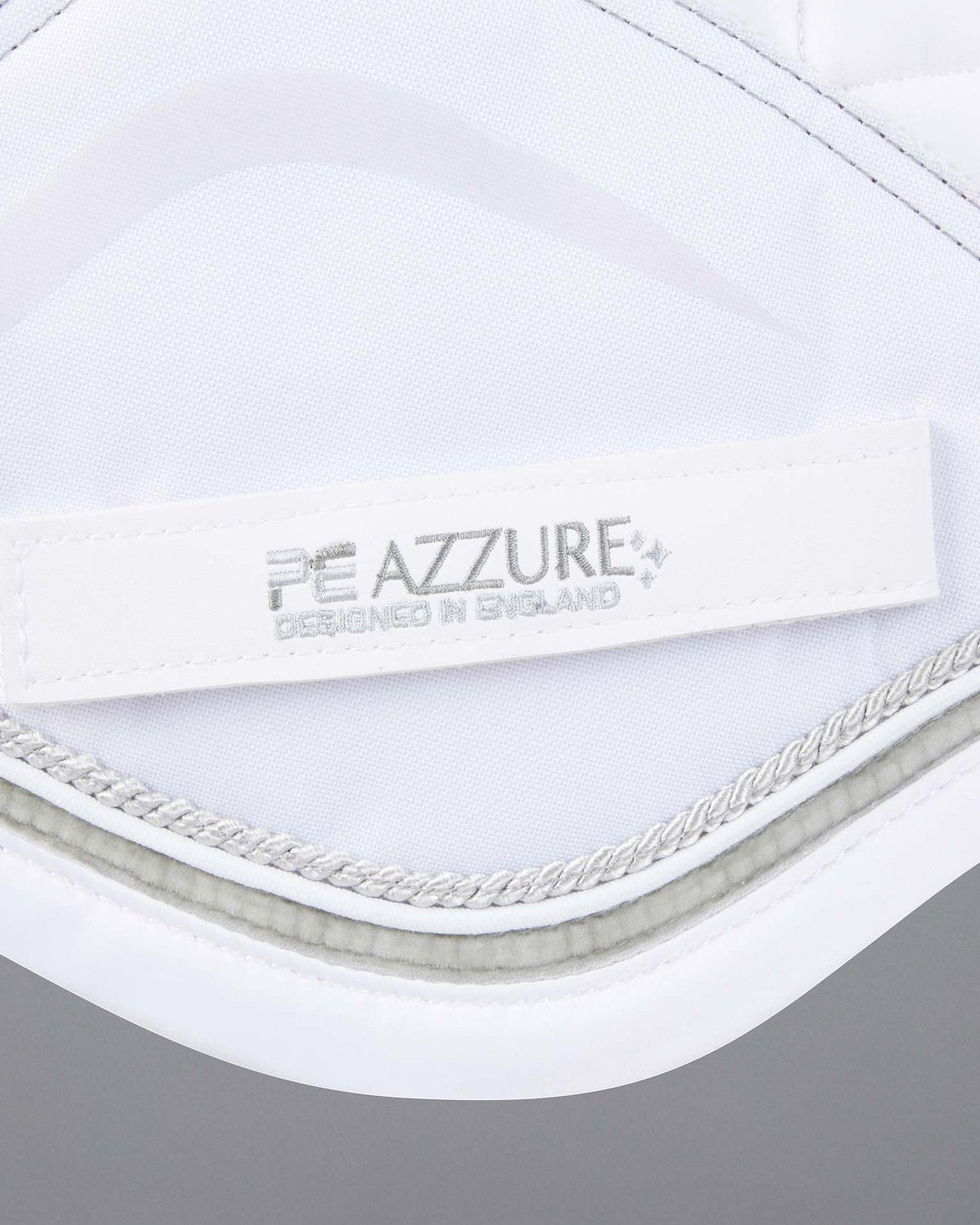 Premier Equine Azzure White Anti-Slip Satin GP/Jump Saddle Pad | Luxury Equestrian Equipment