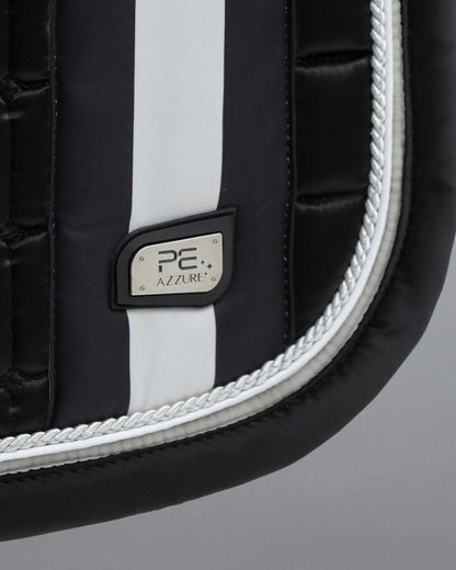 Premier Equine Azzure Black Saddle Pad - Anti-Slip GP/Jump Square for Horse Riding