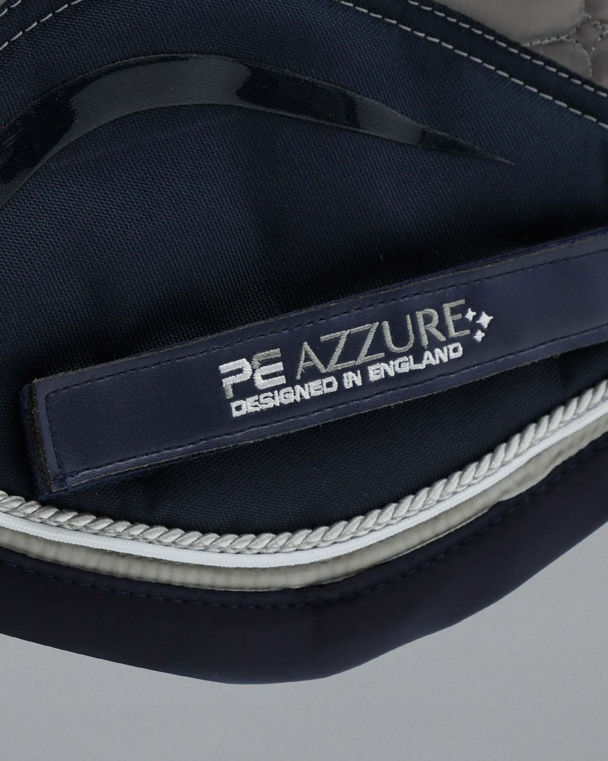 PREMIER EQUINE Azzure Anti-Slip Satin GP/Jump Square - Grey Saddle Pad for Horses - Equiflair