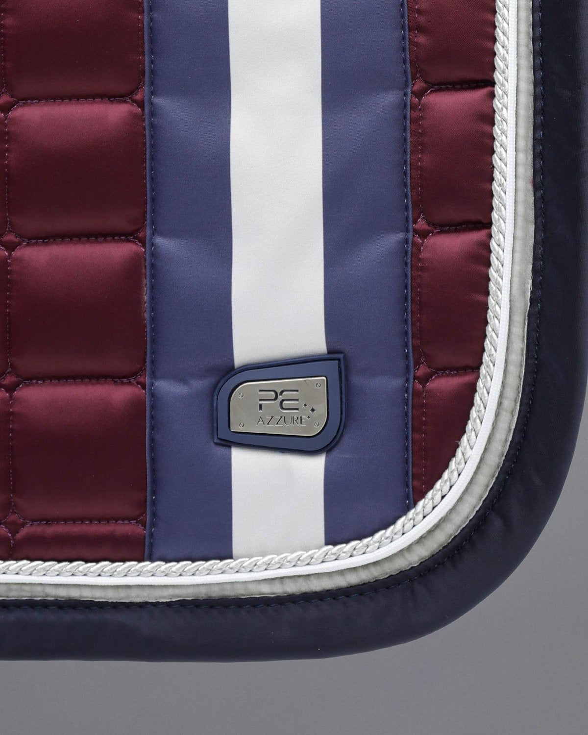 Premier Equine Azzure Wine Saddle Pad - Anti-Slip Satin Jump Square for Horses | Equiflair