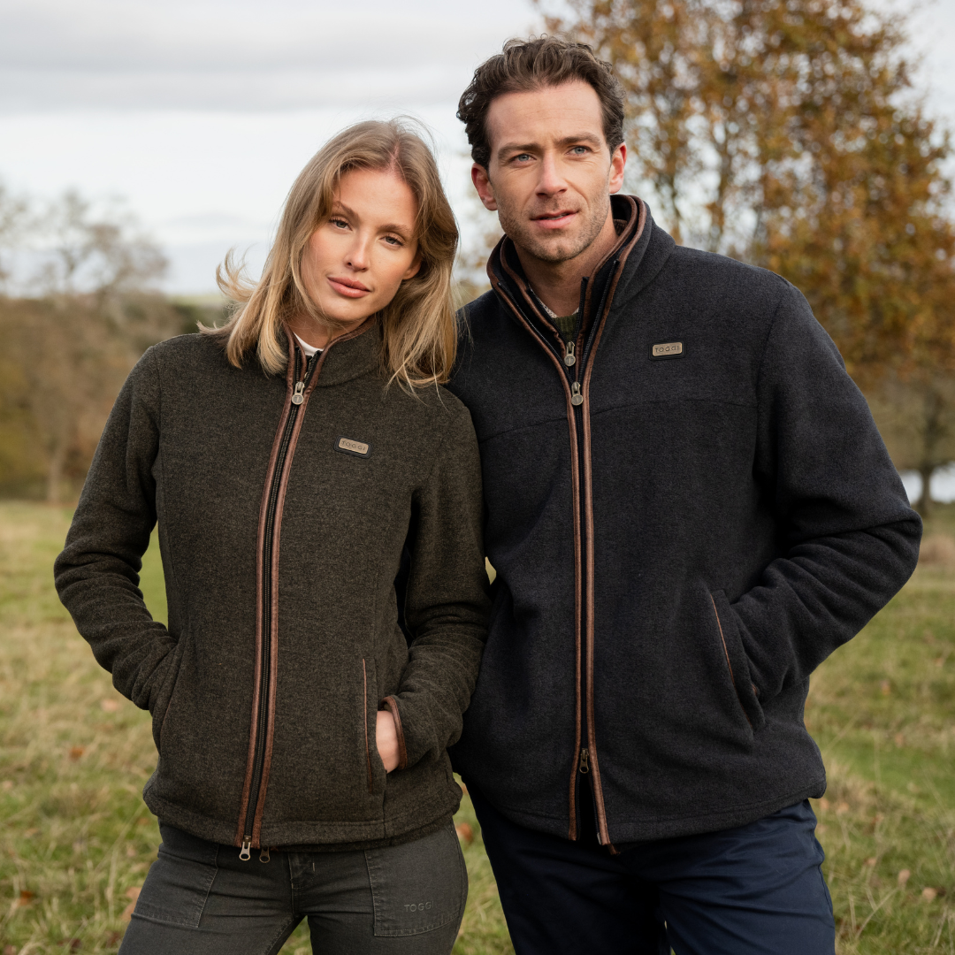 Toggi Britannia Fleece Jacket: Warm, soft melange fleece for country style.