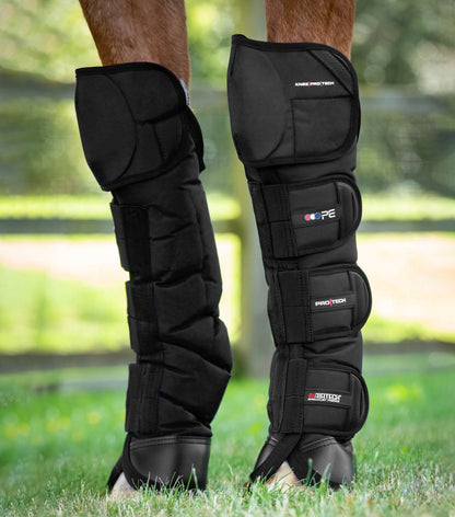 Horse Travel Boots - Premier Equine Ballistic Knee Pro-Tech in Black for Equestrian Protection & Transport