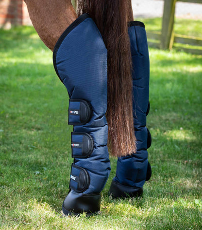 PREMIER EQUINE Ballistic Knee Pro-Tech Navy Horse Travel Boots - Leg Protection