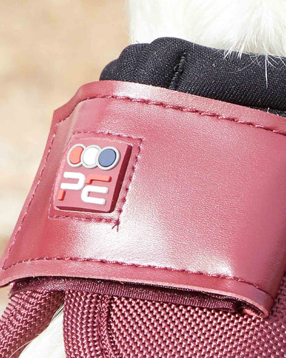 Premier Equine Ballistic No-Turn Over Reach Boots Burgundy