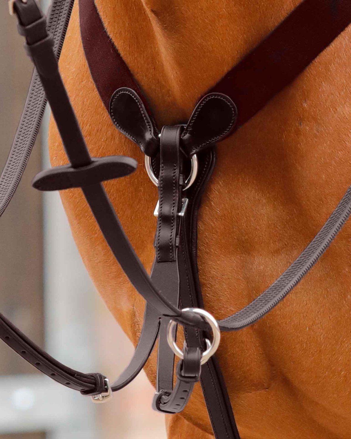 Premier Equine Baressa Elastic Jumping Breastplate Brown