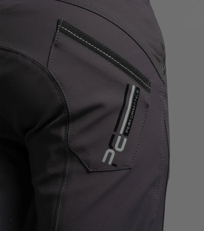 Premier Equine Barusso Men's Riding Breeches - Anthracite Gel Knee Patch Detail