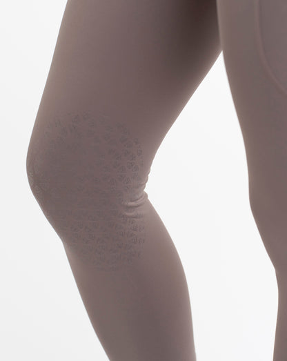 EQUIDRY Water Repellent Leggings Knee Grip Women's Mocha/White