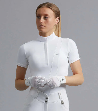 PREMIER EQUINE BELLISA Ladies Show Shirt - White Riding Apparel, Competition Shirt