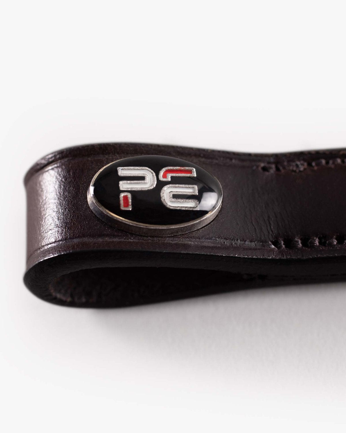 Premier Equine Bergamo Brown Diamante Browband - Shaped Leather Horse Browband