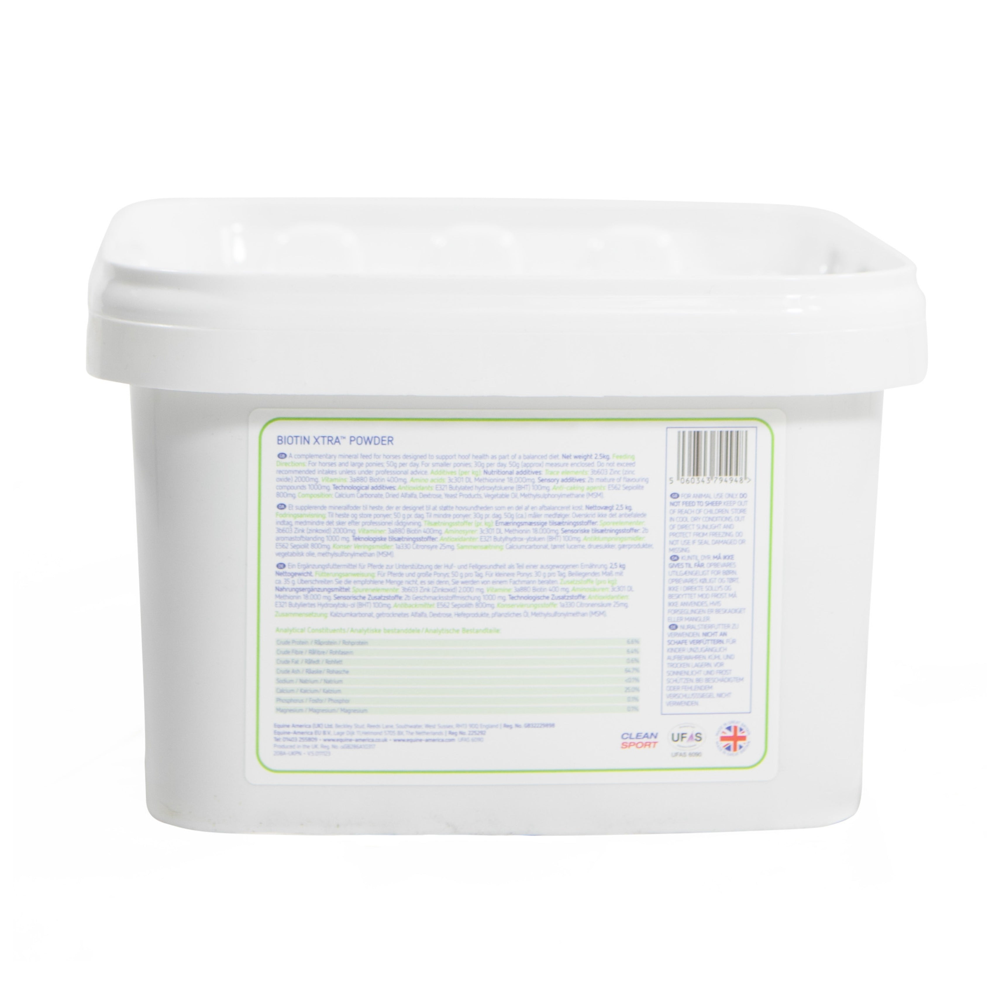 Equine America Biotin Xtra Powder 2.5kg for strong, healthy horse hooves