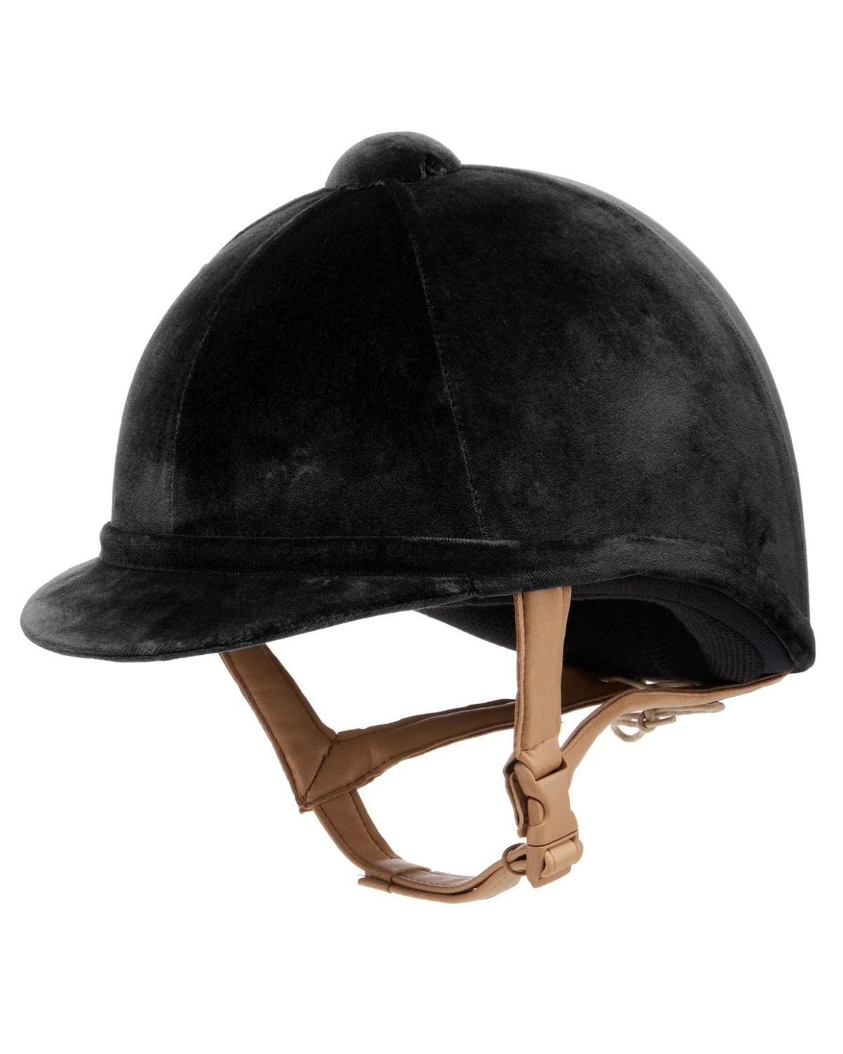 Charles Owen Hampton Black Velvet Riding Helmet | Equestrian Safety Gear | Premium Horseback Riding Helmet