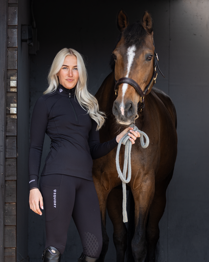 EQUIDRY Women's Water Repellent Base Layer Black/White