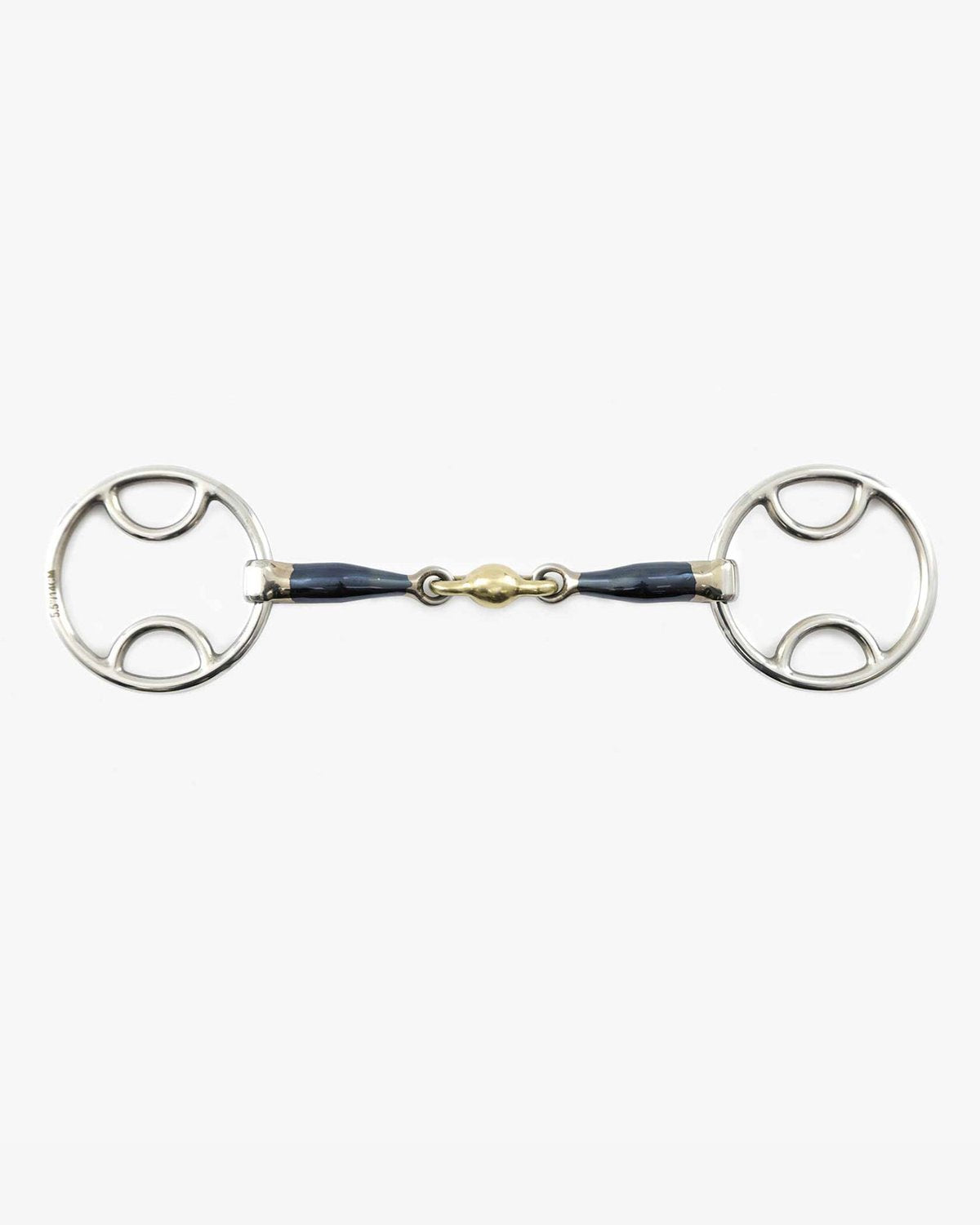 Premier Equine Blue Sweet Iron Bevel Bit with Brass Lozenge - Horse Bit, Equestrian Tack