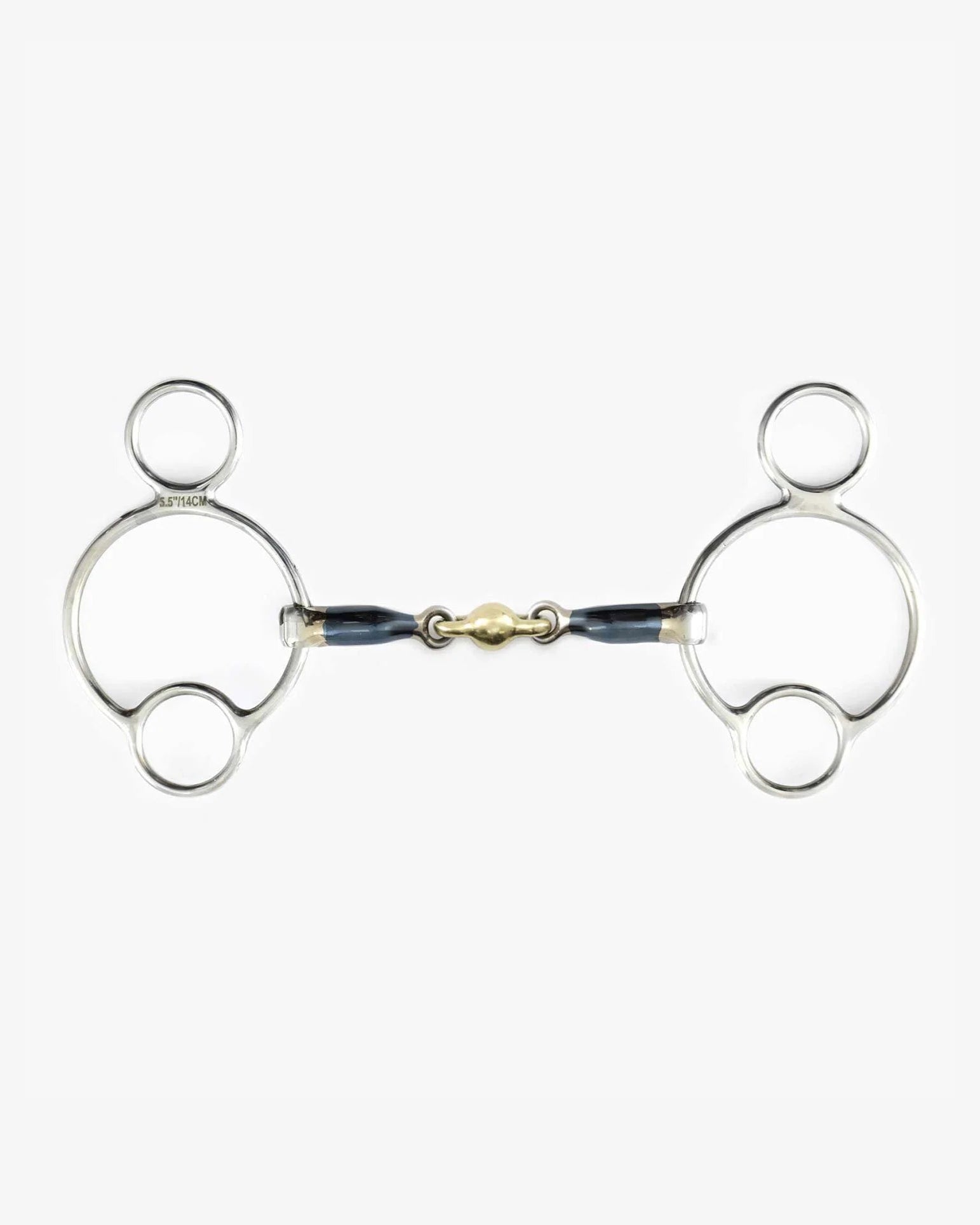 PREMIER EQUINE Bit: Blue Sweet Iron Universal with Brass Lozenge. Horse bit for sensitive horses or control. View now!