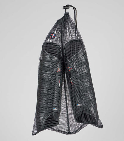 Premier Equine Horse Boot Wash Bag - Black mesh bag with two divided pockets for washing boots in the washing machine.