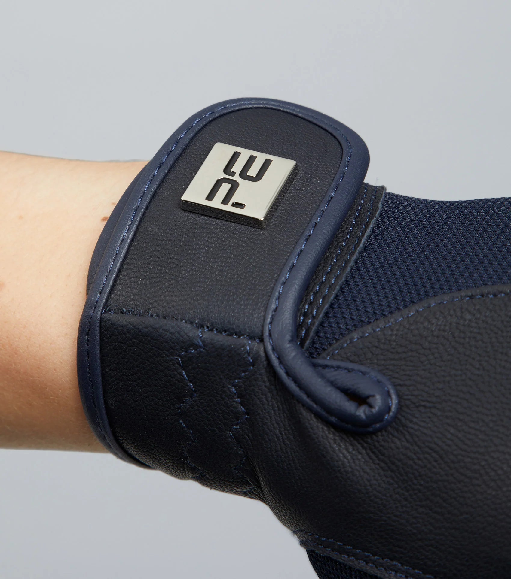 PREMIER EQUINE Bordoni Navy Leather Mesh Riding Gloves - Equestrian Apparel | Equiflair