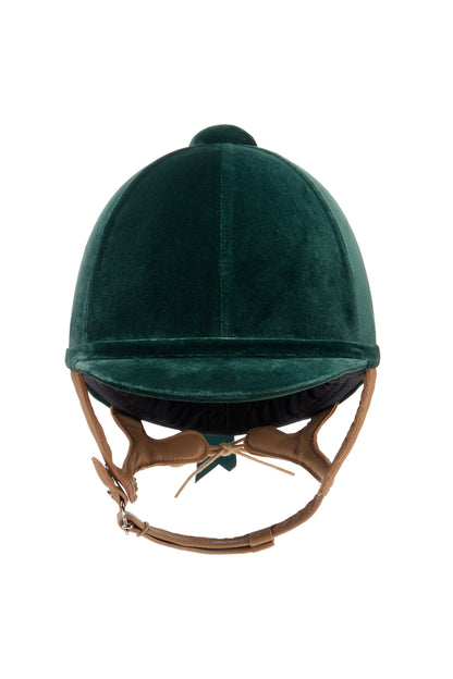 Charles Owen Fian Equestrian Helmet Green - Velvet Safety Helmet