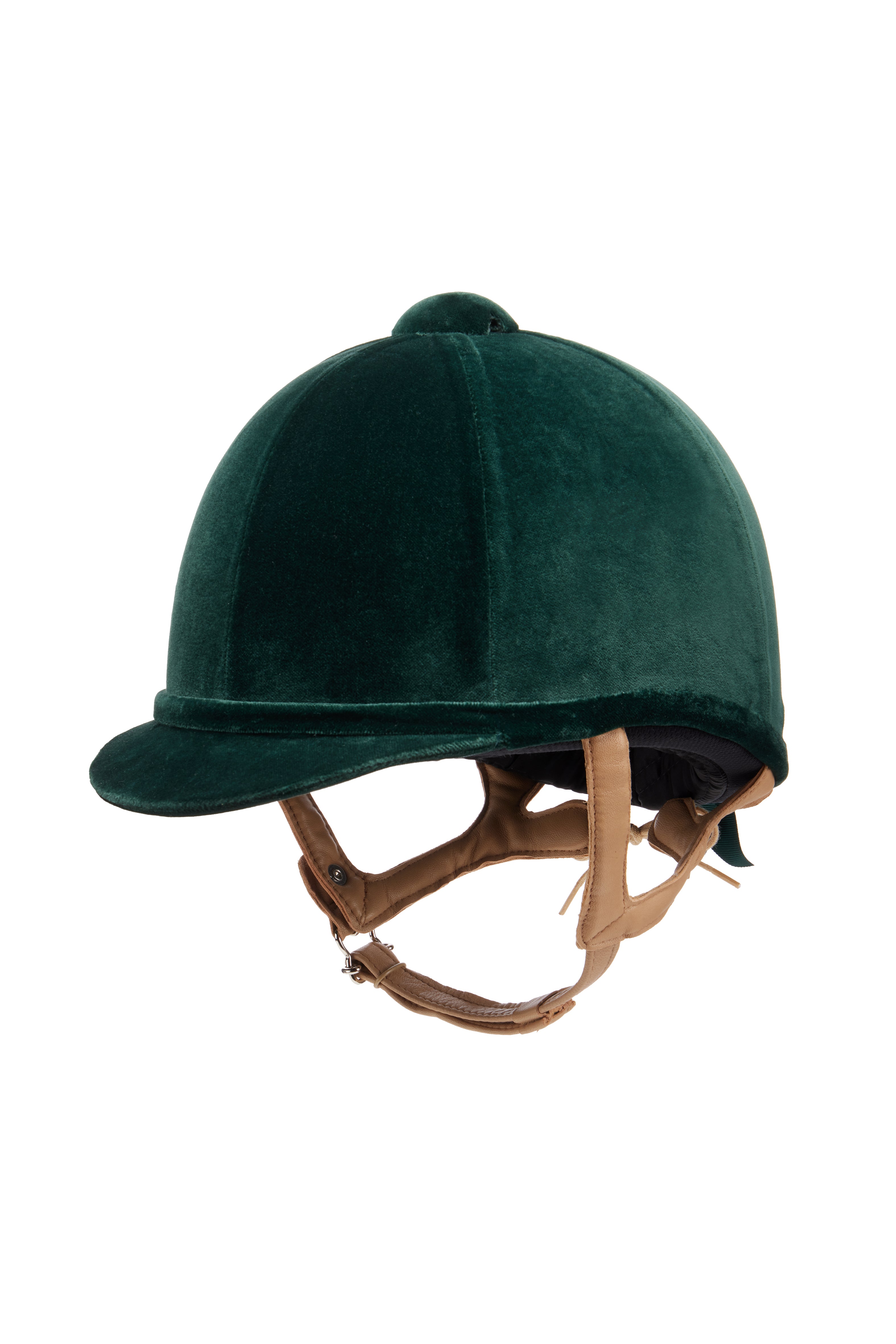 Charles Owen Fian Riding Helmet - Green Velvet Equestrian Safety Headgear