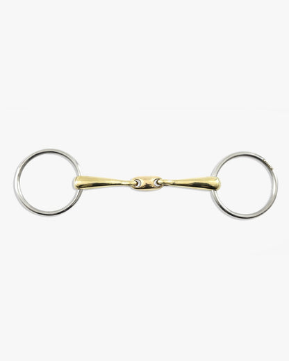 Brass Alloy Horse Bit with Lozenge - Loose Ring Equine Training Bit