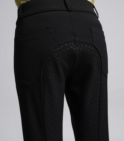 PREMIER EQUINE Brava Girls Riding Breeches - Black Full Seat Gel Breeches by Equiflair