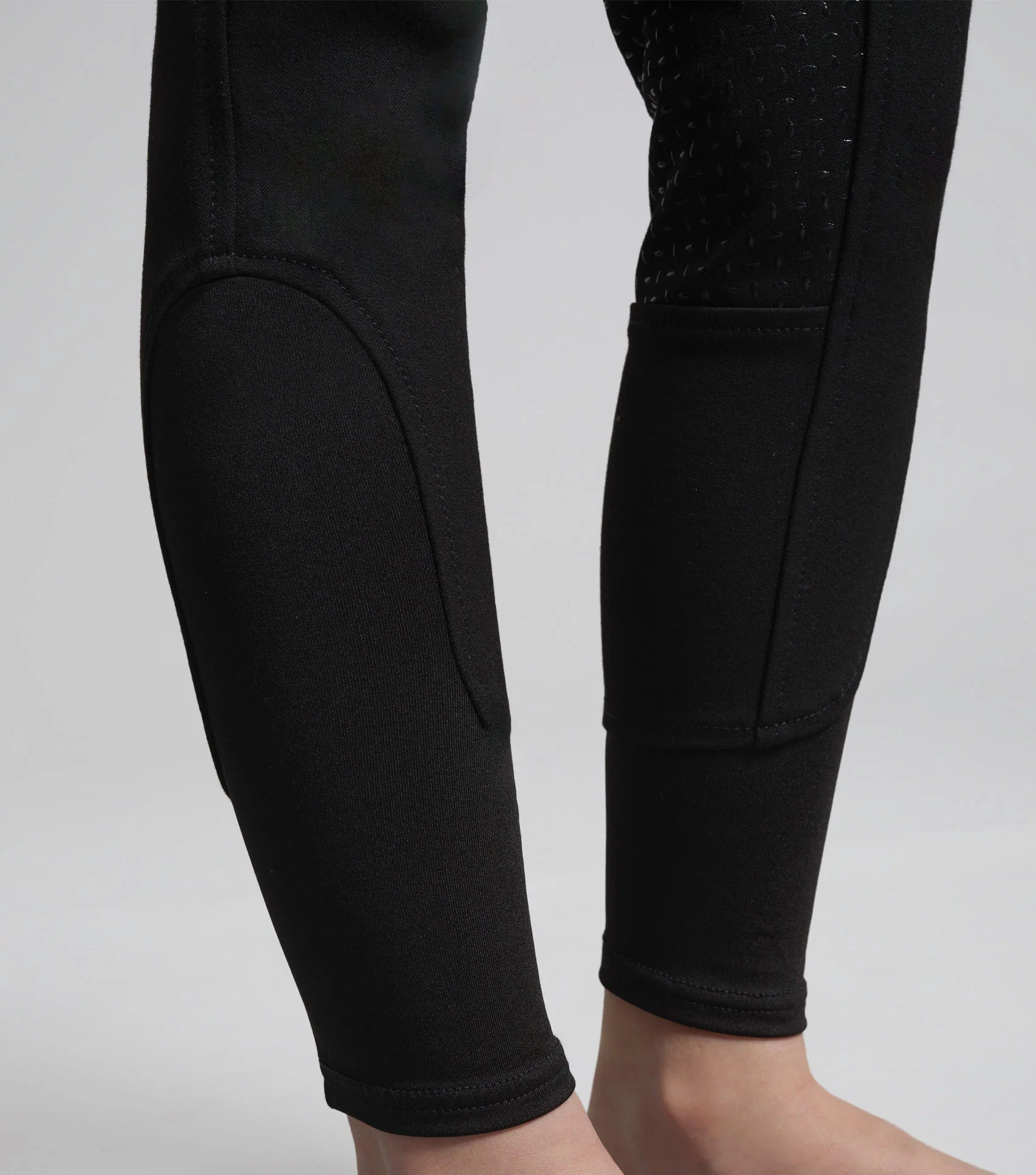Premier Equine Brava Girls Riding Breeches: Black Full Seat Gel Equestrian Pants