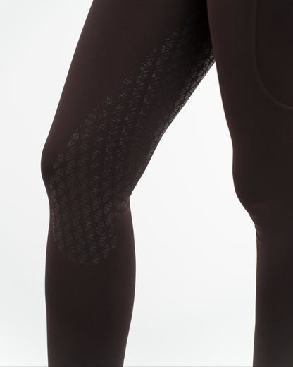 EQUIDRY Water Repellent Leggings Full Seat Women's Brown/White