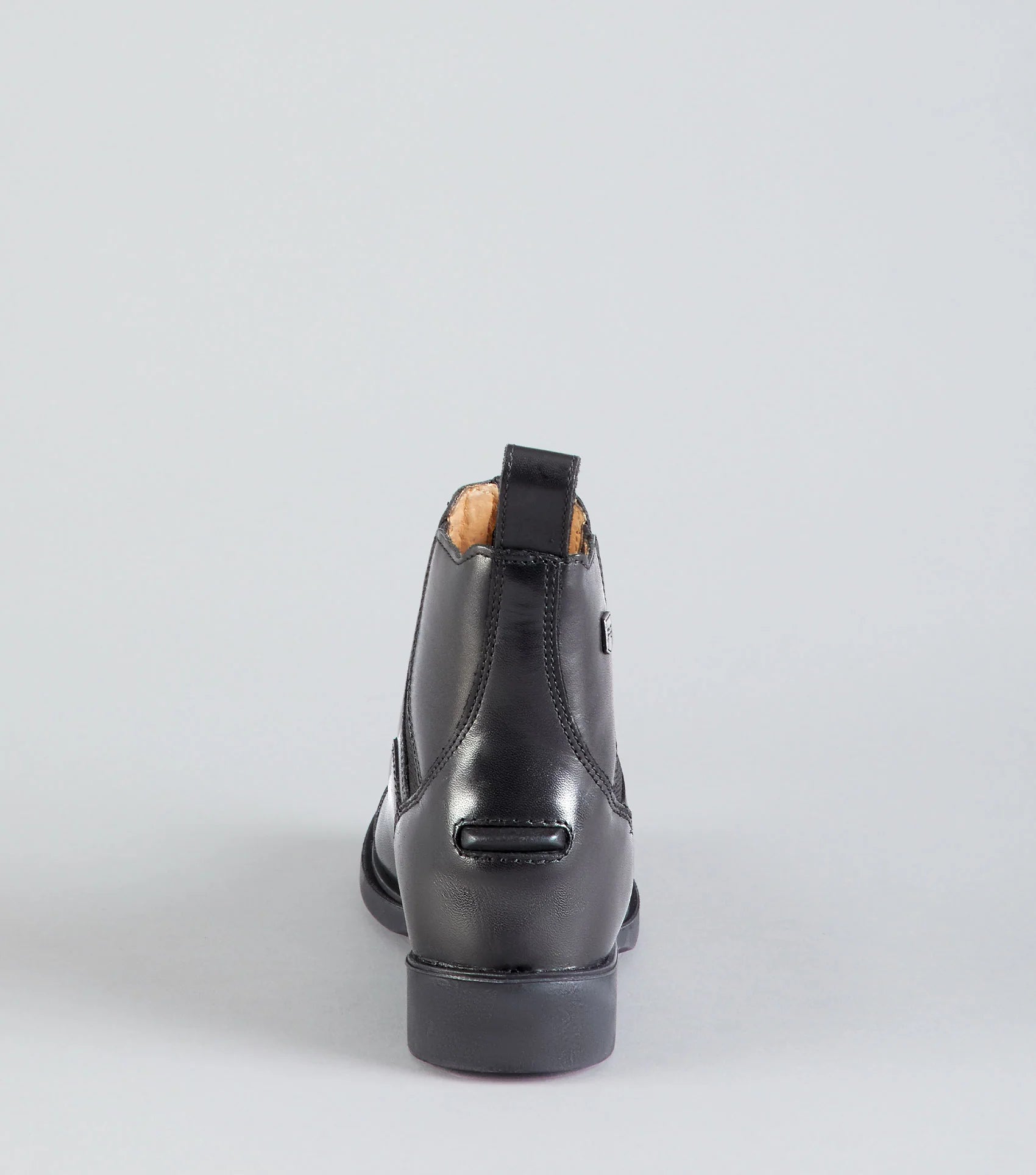 PREMIER EQUINE Bruno Junior Black Leather Paddock Boots - Back View, Kids Equestrian Riding Boots